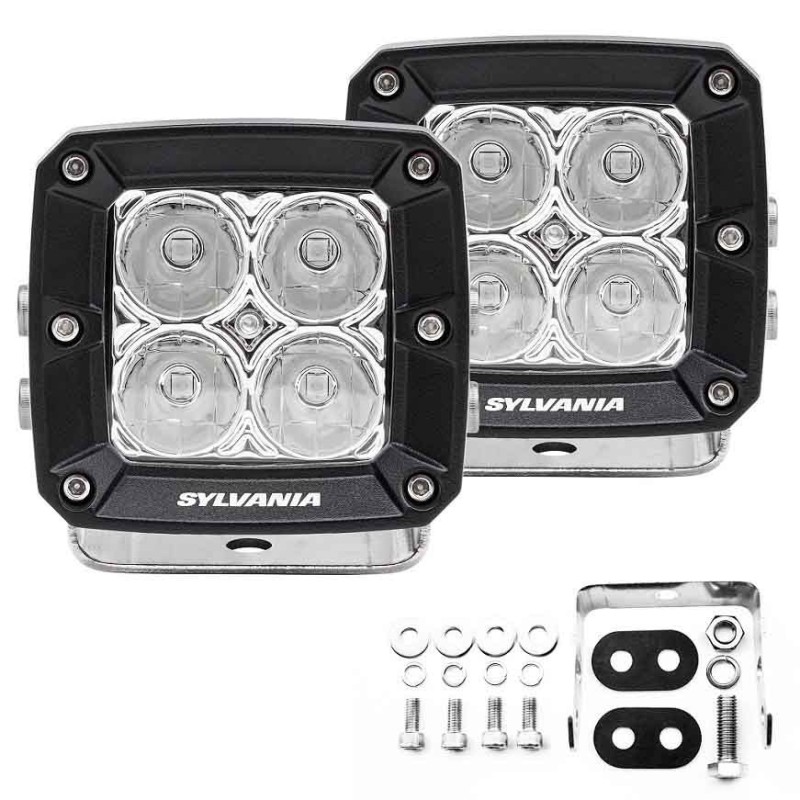 Kit Faro Led Sylvania Cubo U-Pod 3" 4 Leds 16W 12/24V 2360lm