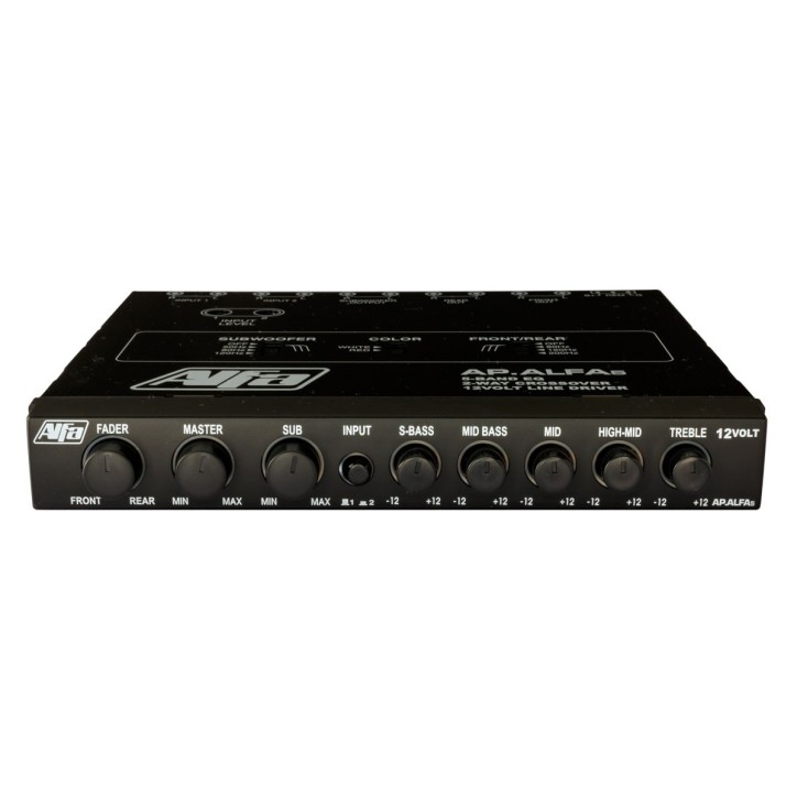 Preamplificador Alfa 12V RMS EQ 5 bandas CRSVR 2 vías