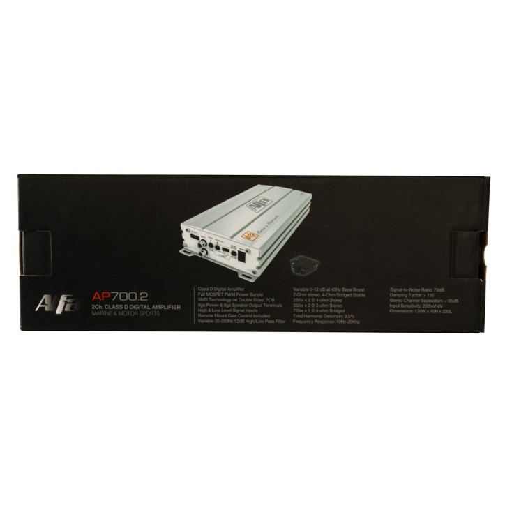 Amplificador Alfa 2 Canales 700W PMPO