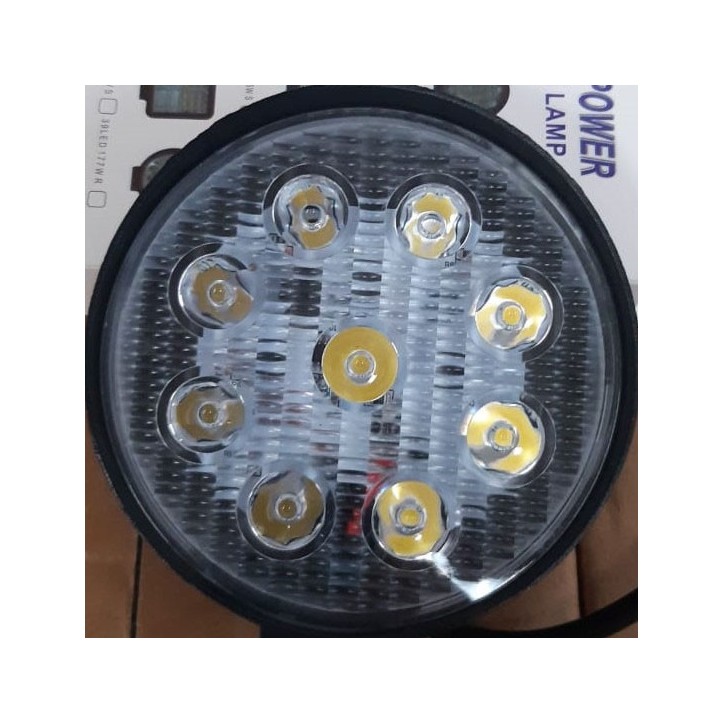 Faro Led Alfa Redondo Slim 9 Leds 27W 9/32V