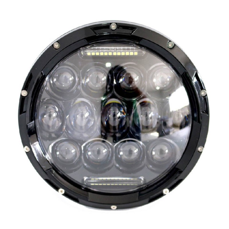 Faro Led Alfa Redondo 7" 13 Leds con 2 Tiras 9/12V