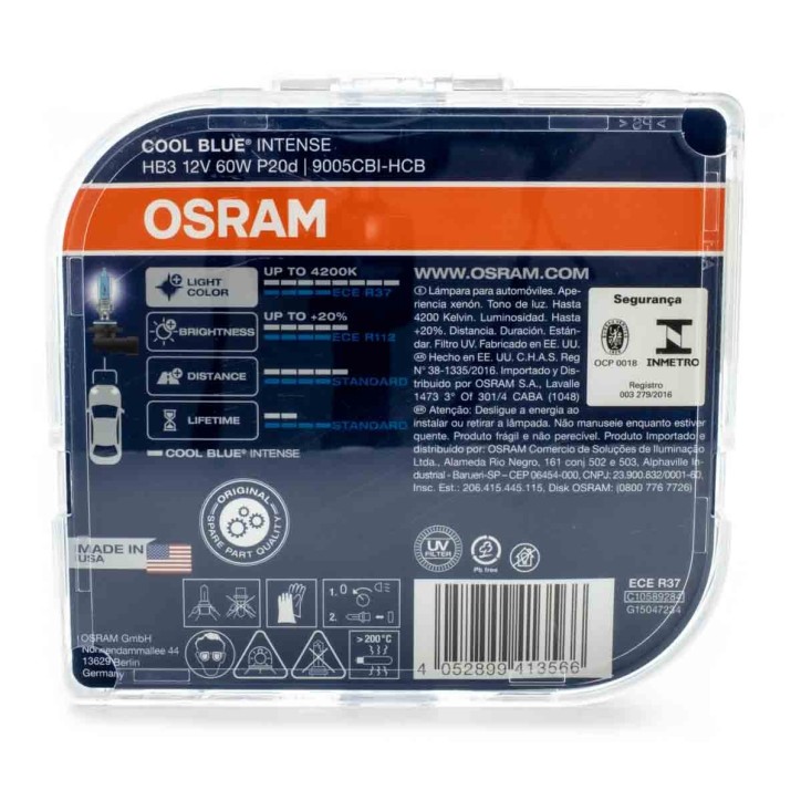 Kit Halógeno Osram 9005CBI 9005 HB3 12V 60W 4200K