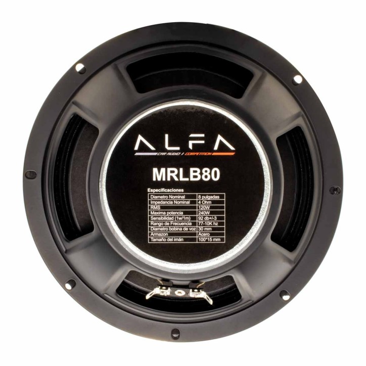 Bocina Alfa LB 8.0in 120W RMS 4Ohm