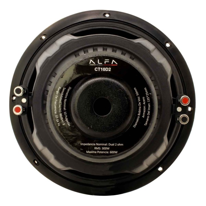 Subwoofer Alfa CT 10in 300W RMS Dual 2Ohm