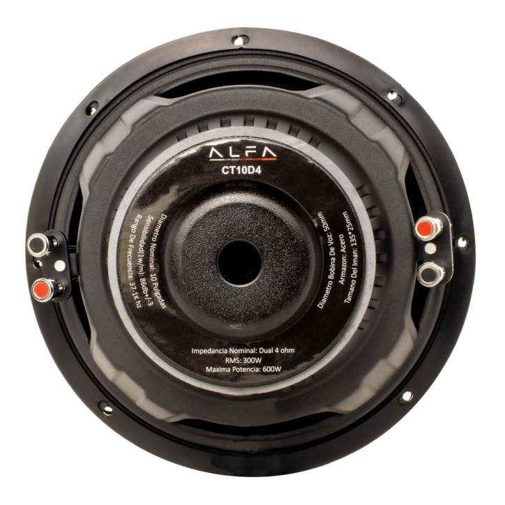 Subwoofer Alfa CT 10in 300W RMS Dual 4Ohm