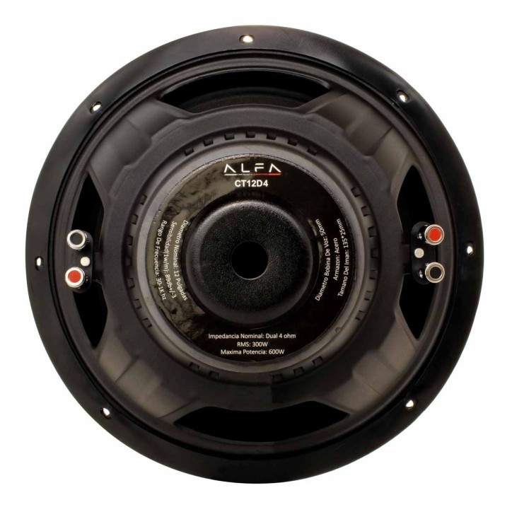 Subwoofer Alfa CT 12in 300W RMS Dual 4Ohm