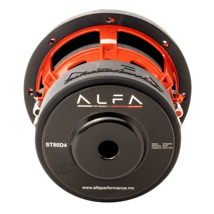 Subwoofer Alfa ST 8in 500W RMS Dual 4Ohm